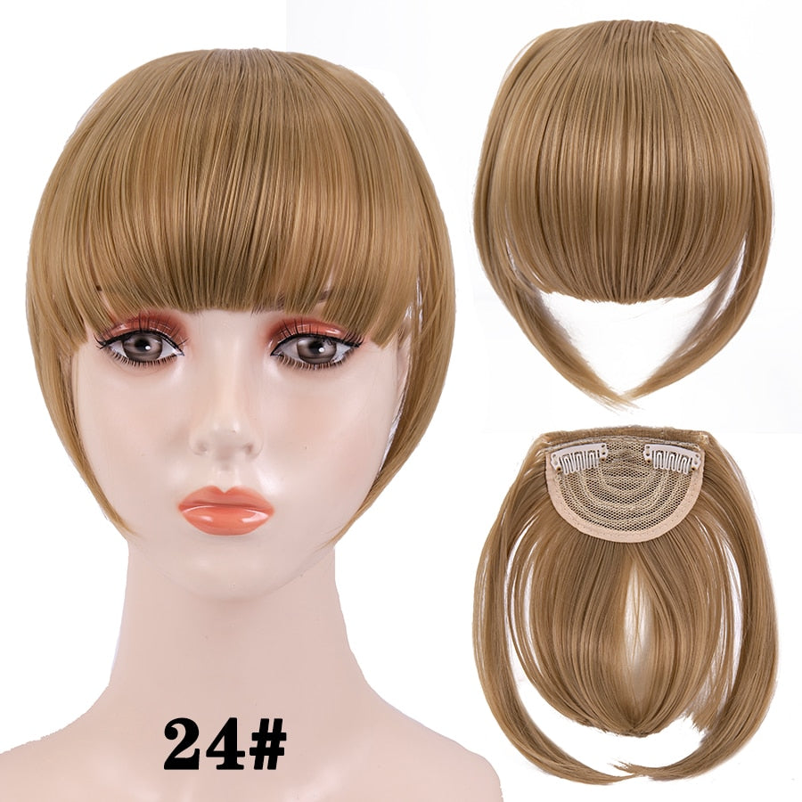 Leeons Short Synthetic Bangs Heat Resistant Hairpieces