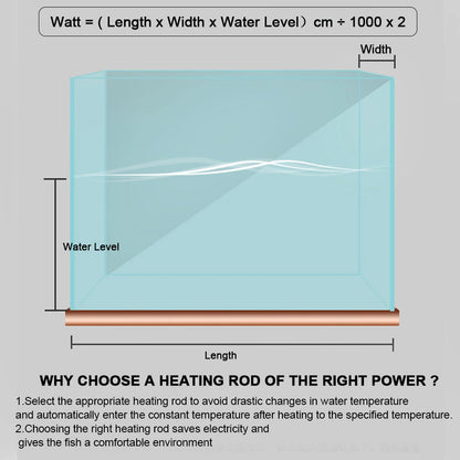 Adjustable Aquarium Heater Rod with Thermostat