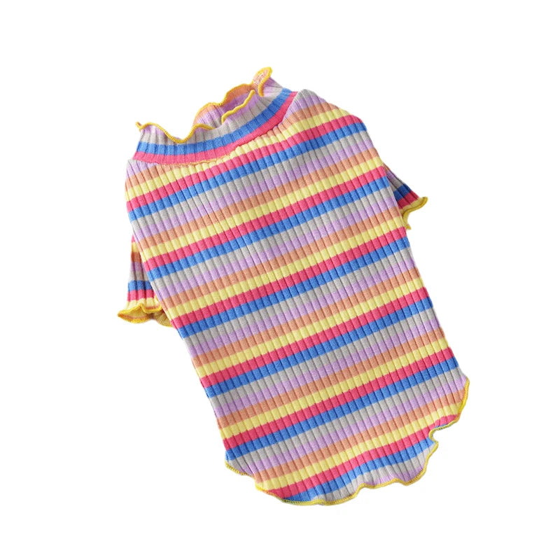 Striped Cotton Cat Vest – Spring Pet Clothes for Cats
