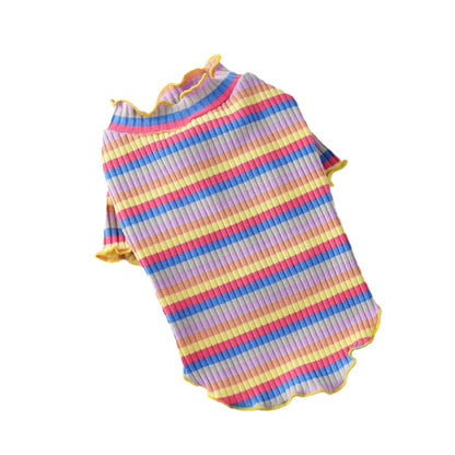 Striped Cotton Cat Vest – Spring Pet Clothes for Cats