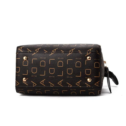 Large PU Leather Monogram Tote Handbag