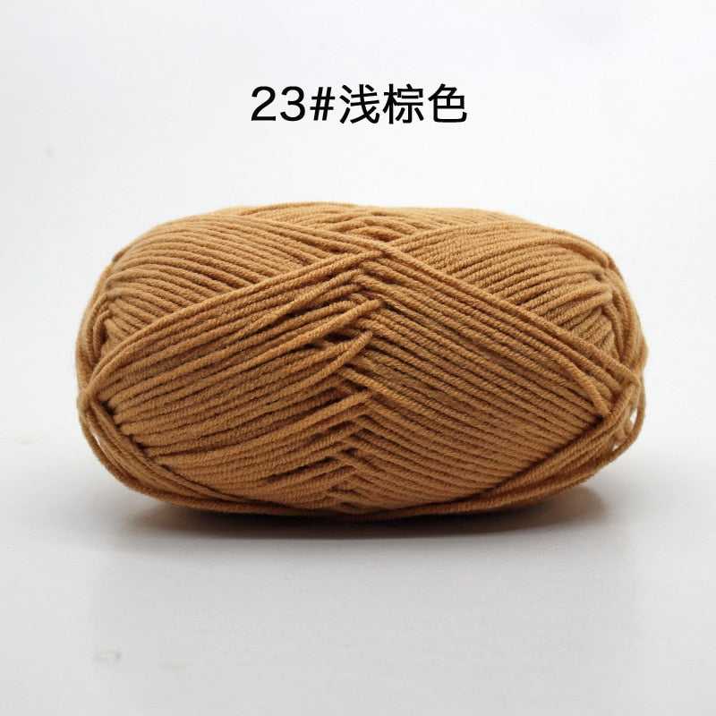 50g/Set 4ply Milk Cotton Knitting Wool Yarn