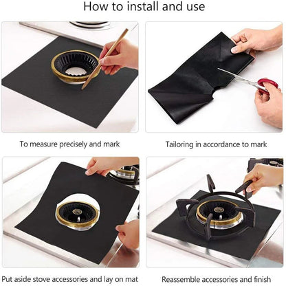 Reusable Gas Stove Burner Protector Covers