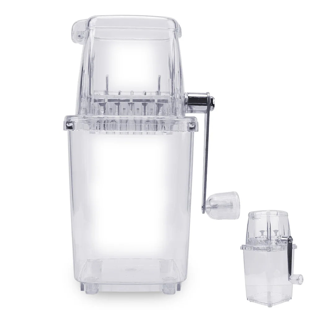 Portable 1.25L Hand Crank Ice Shaver for Drinks, Cocktails & Desserts
