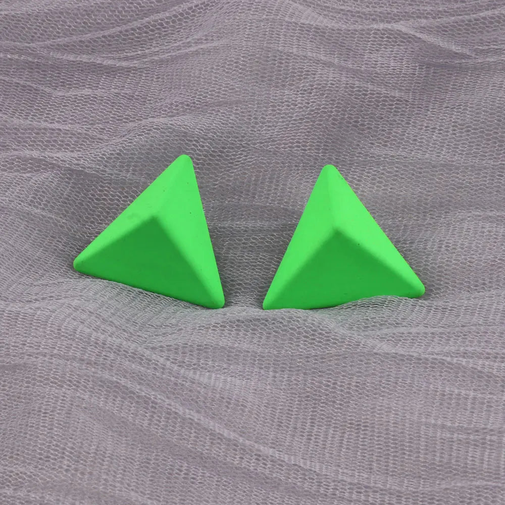 Geometry Neon Round Square Acrylic Earrings