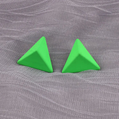 Geometry Neon Round Square Acrylic Earrings