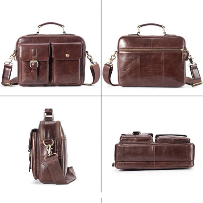 Cowhide Leather Messenger Bag