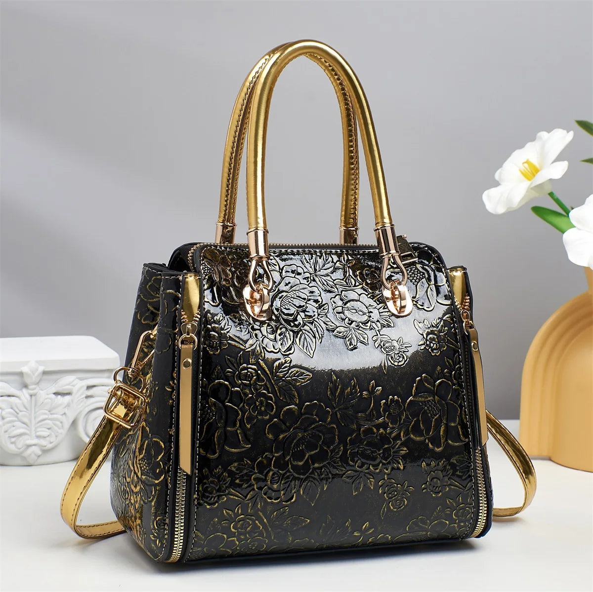 Embossed PU Tote Bag
