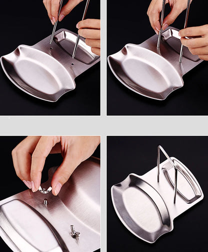 Stainless Steel Pot Lid & Utensil Holder