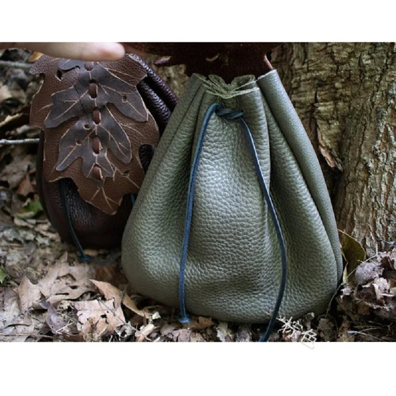 Medieval Leaf Belt Waist Pouch