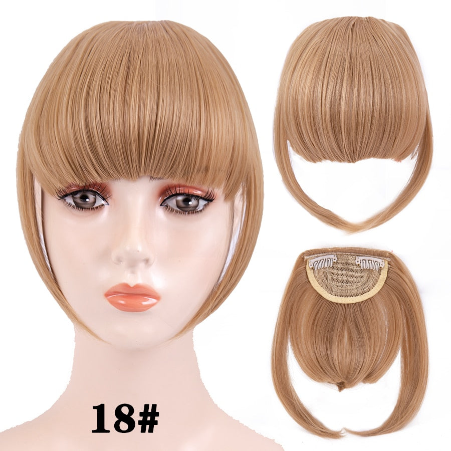 Leeons Short Synthetic Bangs Heat Resistant Hairpieces