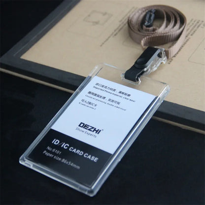 Retractable ID Badge Holder with Card Sleeve