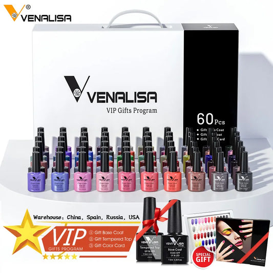 60 Colors UV LED Gel Nail Polish Kit
