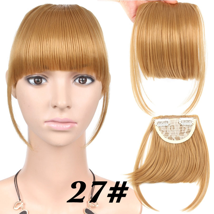 Leeons Short Synthetic Bangs Heat Resistant Hairpieces