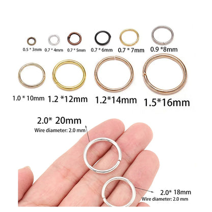 50-200Pcs/lot 3-20 mm Split Rings Connectors For DIY Jewelry