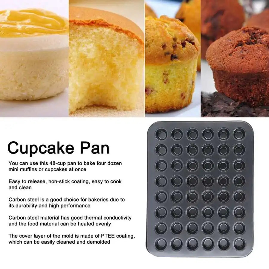 48-Cup Mini Muffin Baking Tray