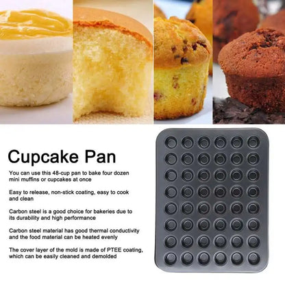 48-Cup Mini Muffin Baking Tray
