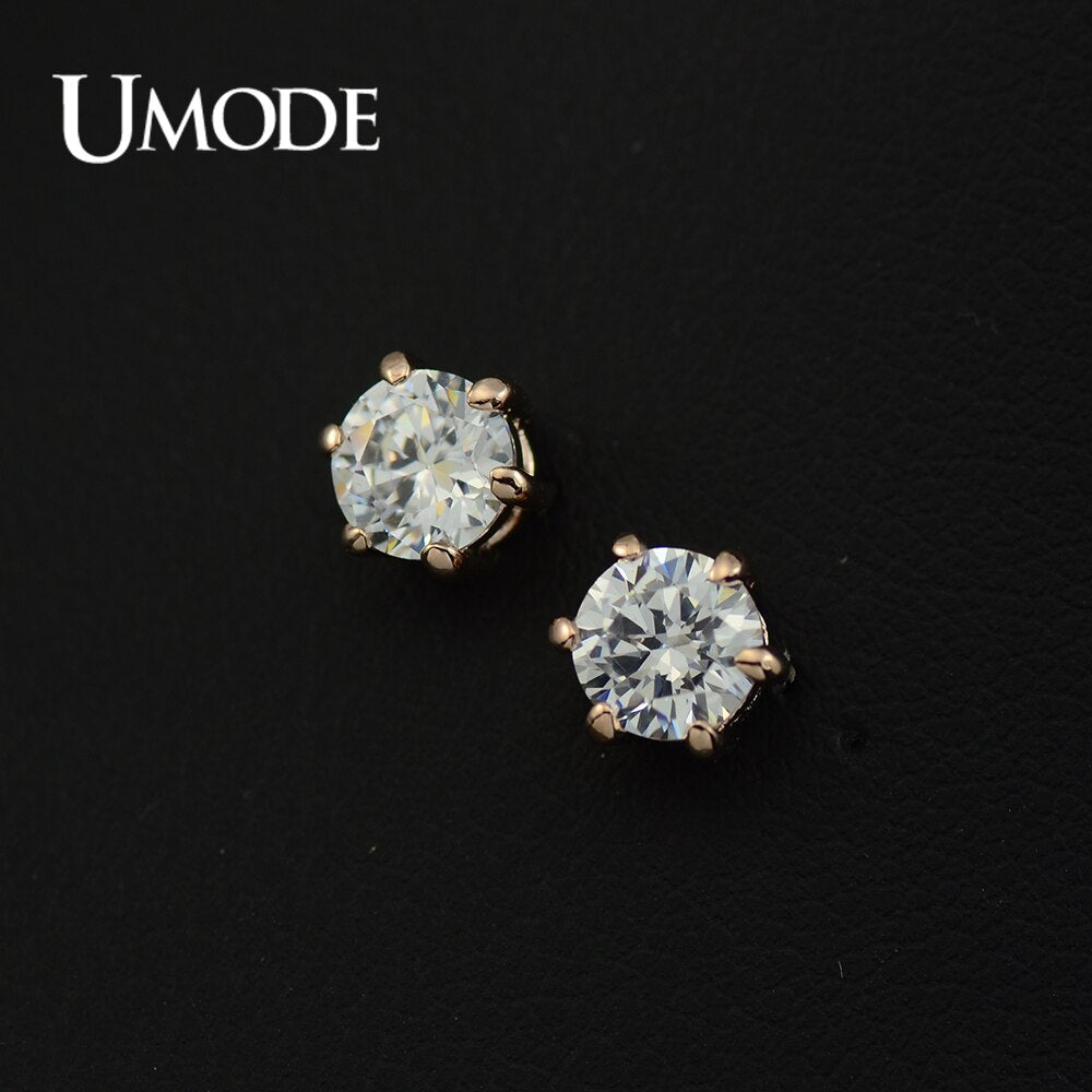 UMODE Rose Gold  0.5ct Cubic Zirconia earrings