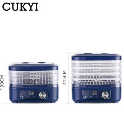 CUKYI 5 Trays Electric Food Dryer Automatic Dehydrator 220V