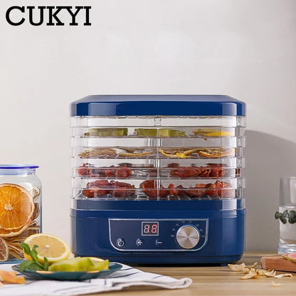 CUKYI 5 Trays Electric Food Dryer Automatic Dehydrator 220V