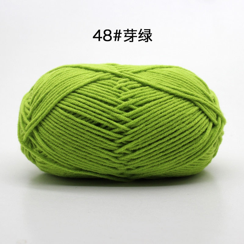 50g/Set 4ply Milk Cotton Knitting Wool Yarn