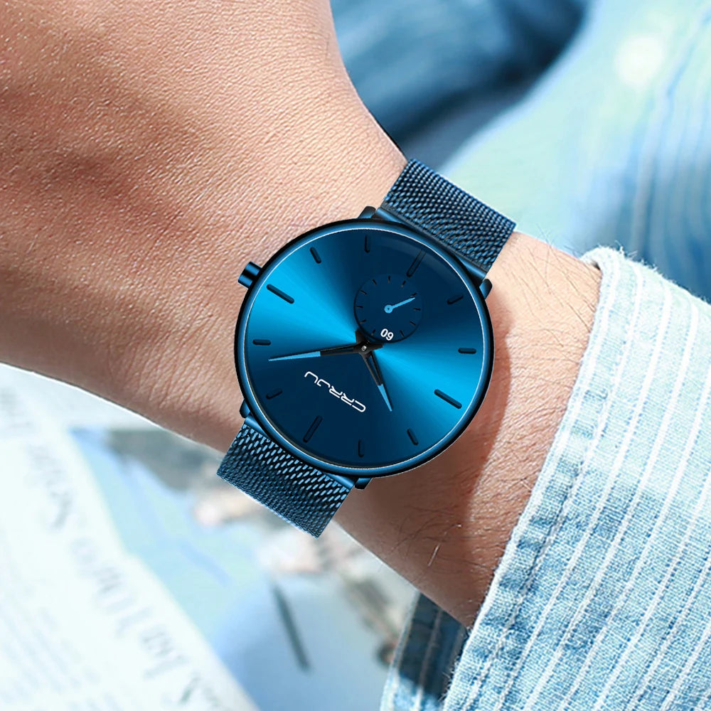 2150 Men's Stainless Steel Blue Quartz Watch
