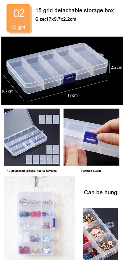 Plastic Box With Compartment Slot Organizer