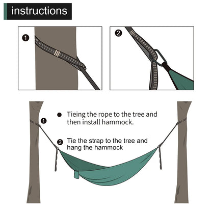 2Pcs Hammock Strap Outdoor Camping