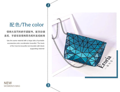 Geometric Chain Crossbody Shoulder Bag