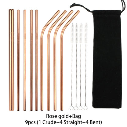 Metal Reusable 304 Stainless Steel Straws