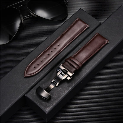 Genuine Calfskin Leather Watchband 18mm 20mm 22mm 24mm