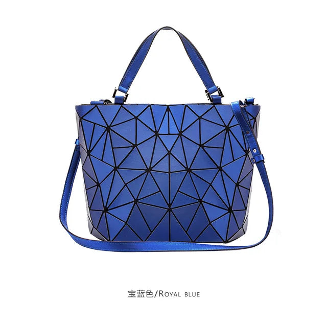 Luminous Geometric Reflective Tote Bag