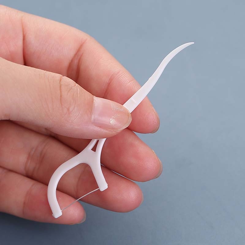 100Pcs Dental Floss Flosser Picks Toothpicks