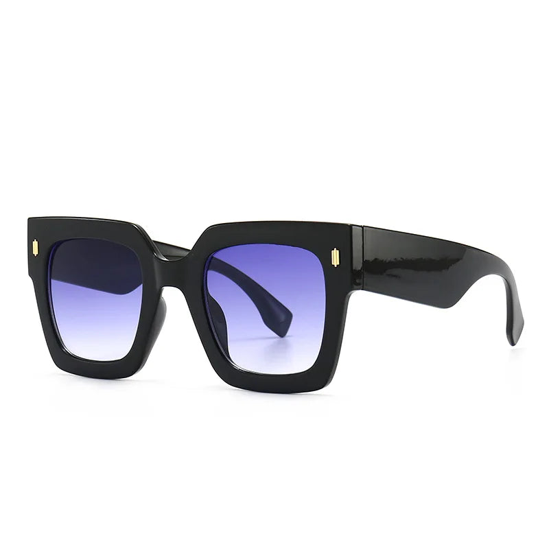 Classic Luxury Brand Designer Big Frame Square Sunglasses