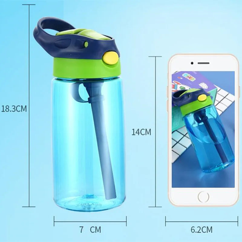 480ml Water Bottle With Straw