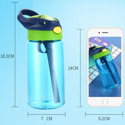 480ml Water Bottle With Straw