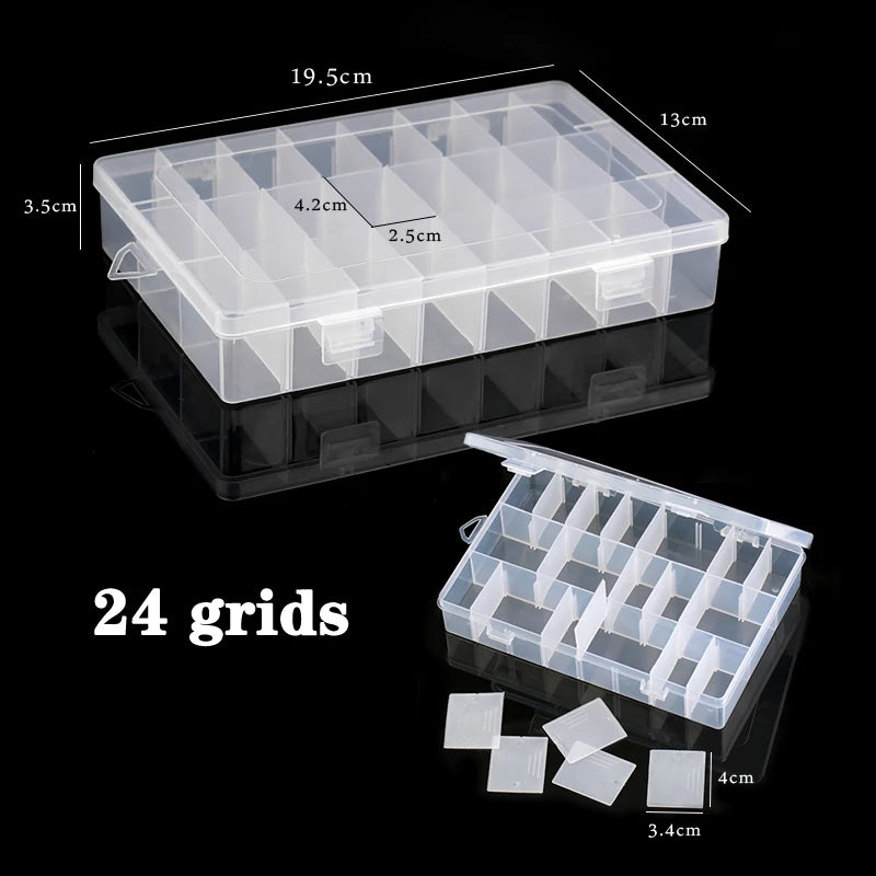 Plastic Box With Compartment Slot Organizer