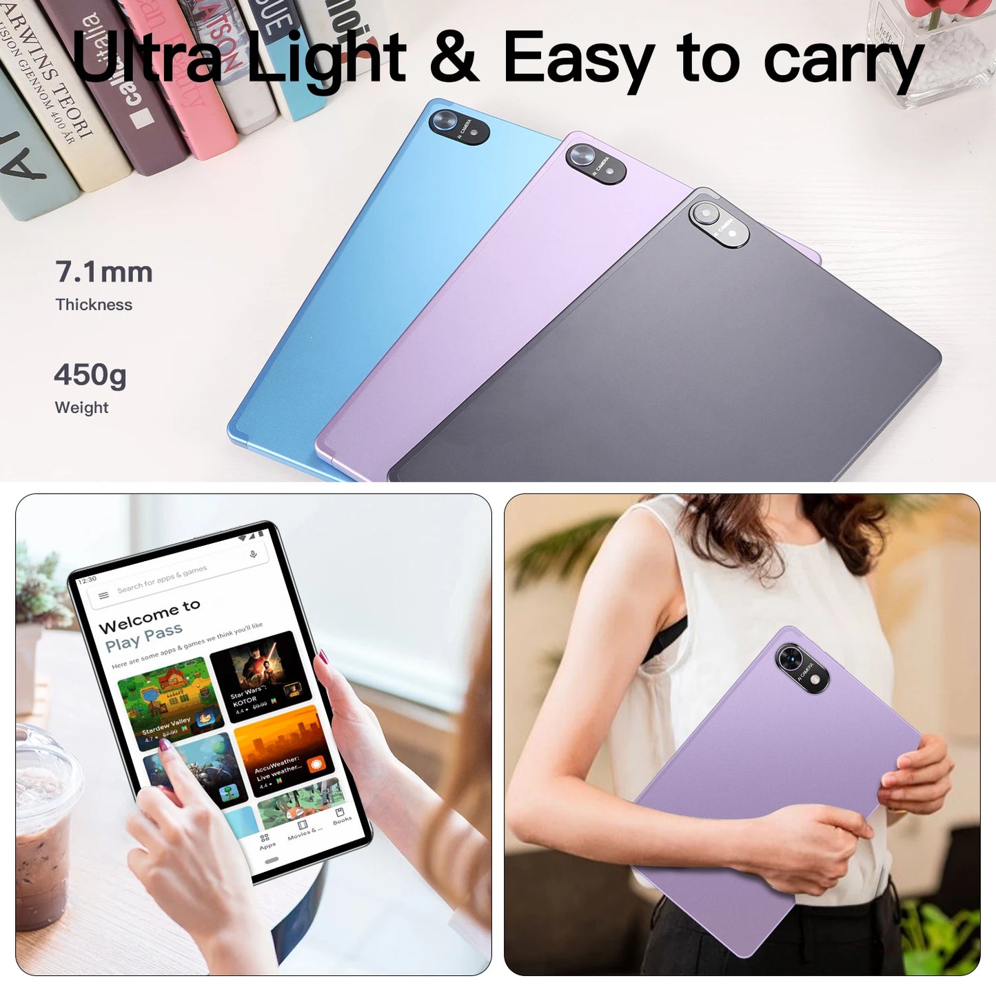 10.1-Inch Android Tablet PC with Touch Screen, MTK Processor