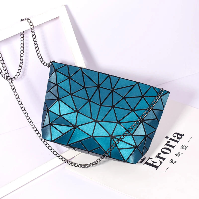 Geometric Chain Crossbody Shoulder Bag