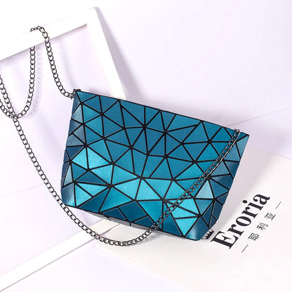 Geometric Chain Crossbody Shoulder Bag
