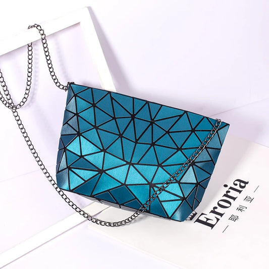 Geometric Chain Crossbody Shoulder Bag