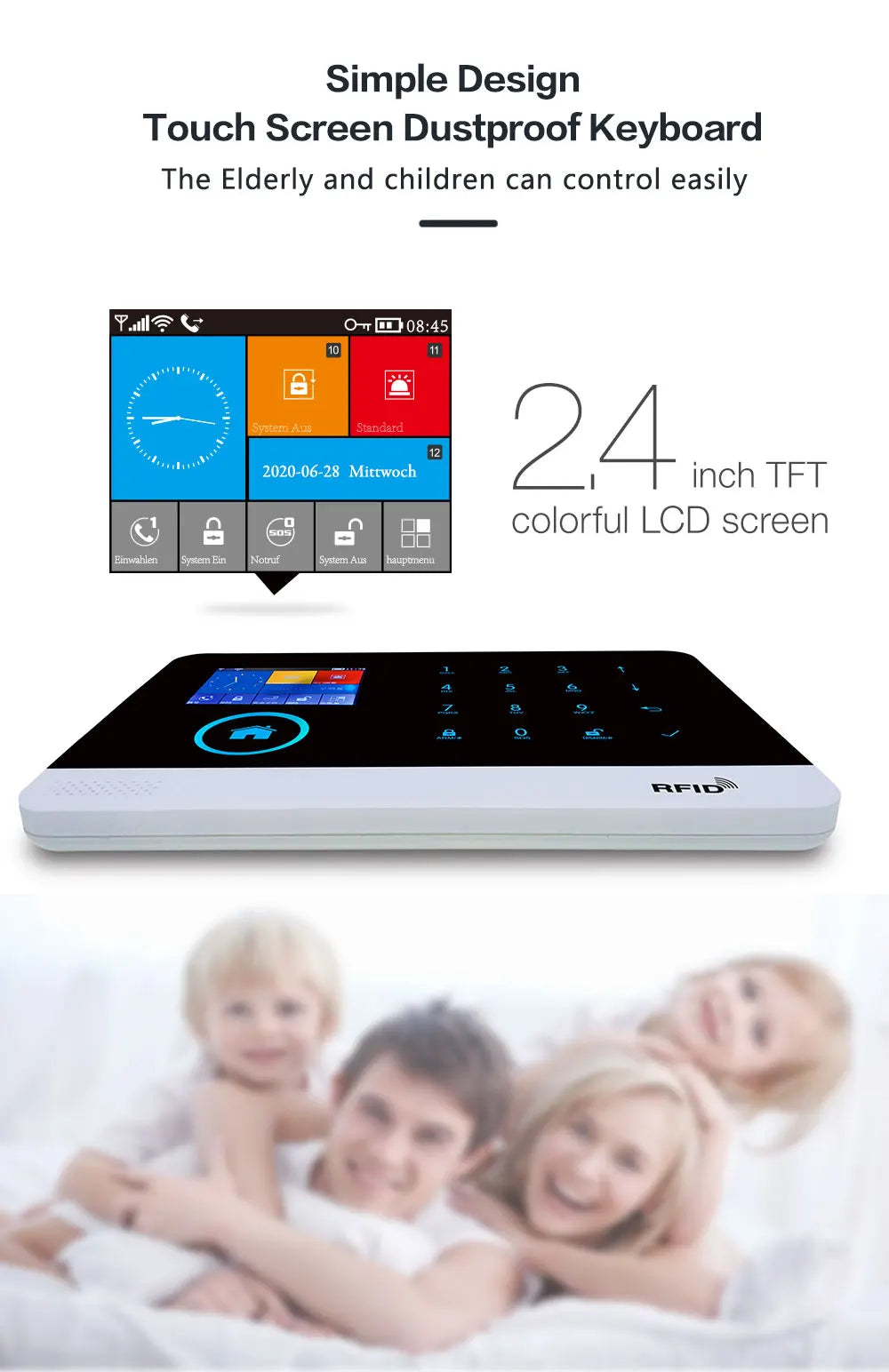 Wireless Security System with Sensors & App Control