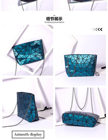 Geometric Chain Crossbody Shoulder Bag