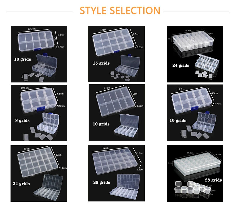 Plastic Box With Compartment Slot Organizer