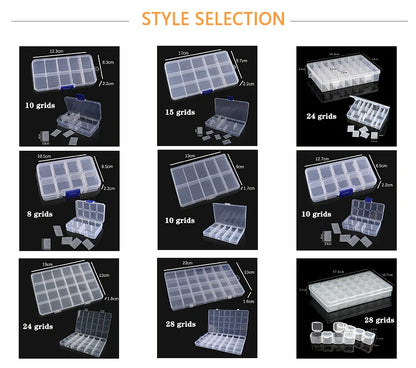 Plastic Box With Compartment Slot Organizer