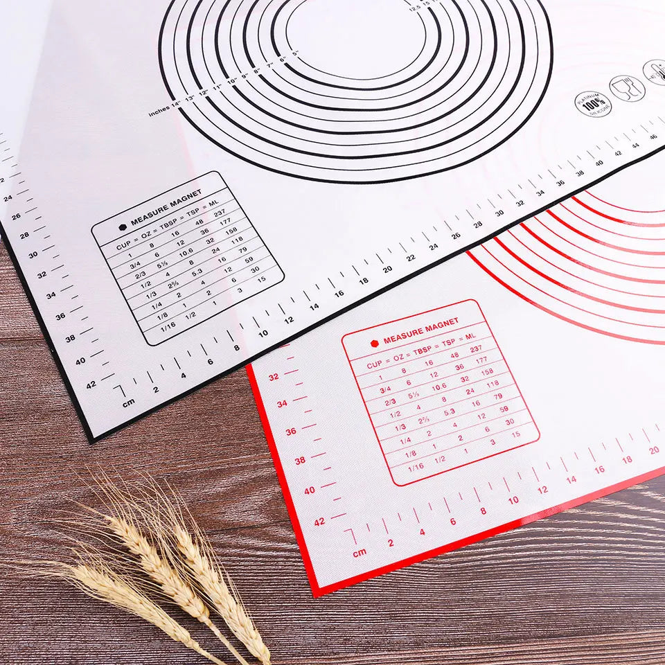 Fiberglass Silicone Baking Mat with Measurement Guide