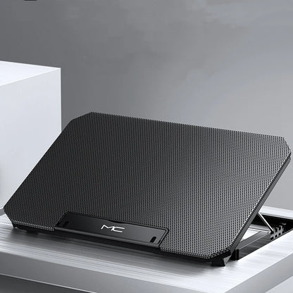 Adjustable Dual-Fan Laptop Cooler Stand with 2 USB Ports