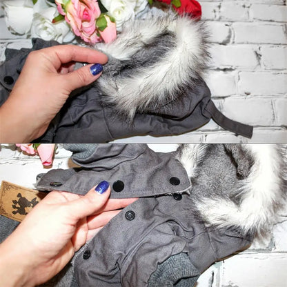 Warm Cotton Winter Dog Jacket Hoodie