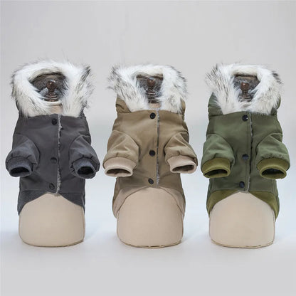 Warm Cotton Winter Dog Jacket Hoodie