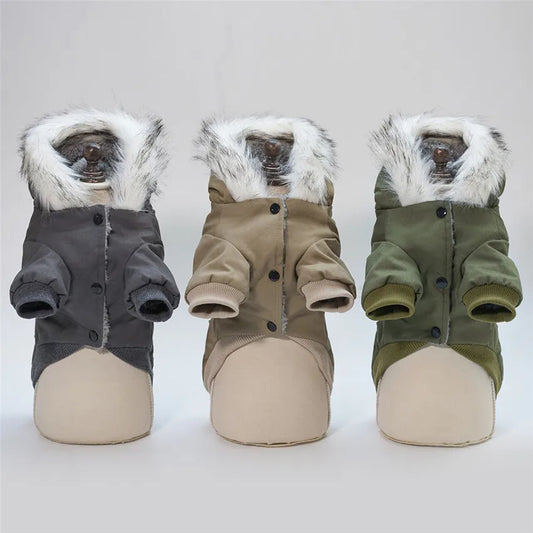Warm Cotton Winter Dog Jacket Hoodie